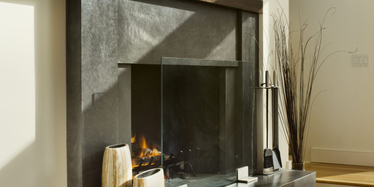 Concrete Fireplace