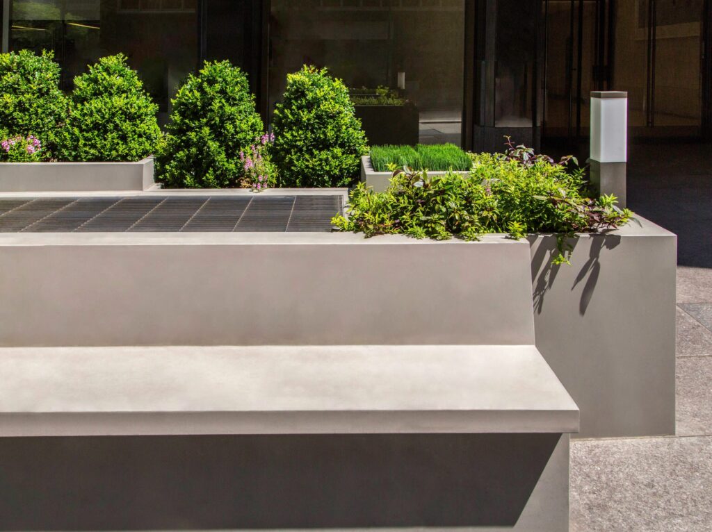 concrete benches